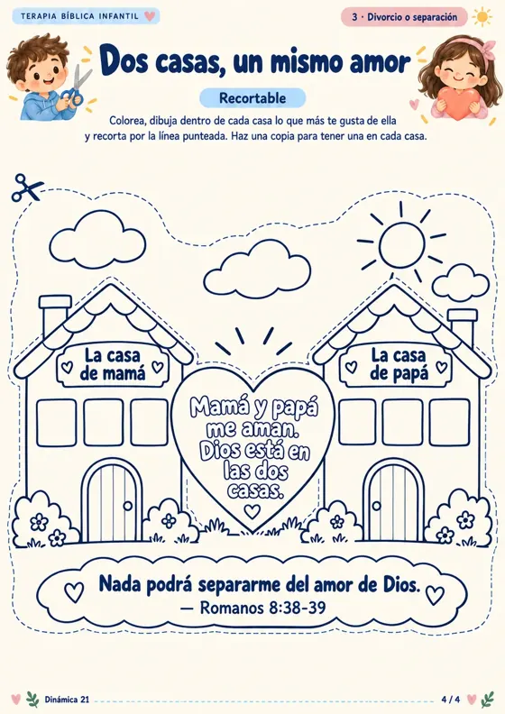 Dinámica 21, página 4: Dos casas, un mismo amor