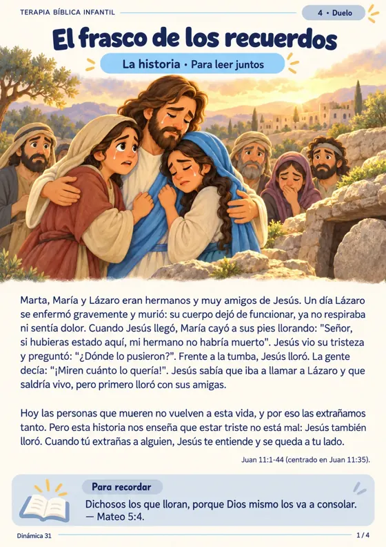 Dinámica 31, página 1: El frasco de los recuerdos